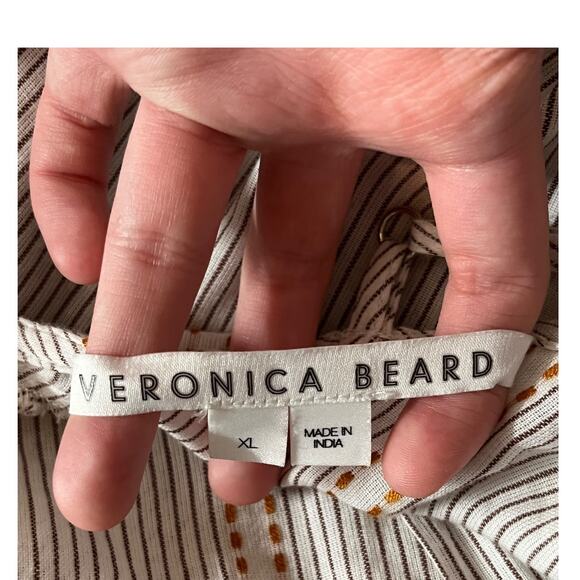 Veronica Beard dress Abilene tie detail cotton blend cover up X-Large XL - Picture 8 of 11